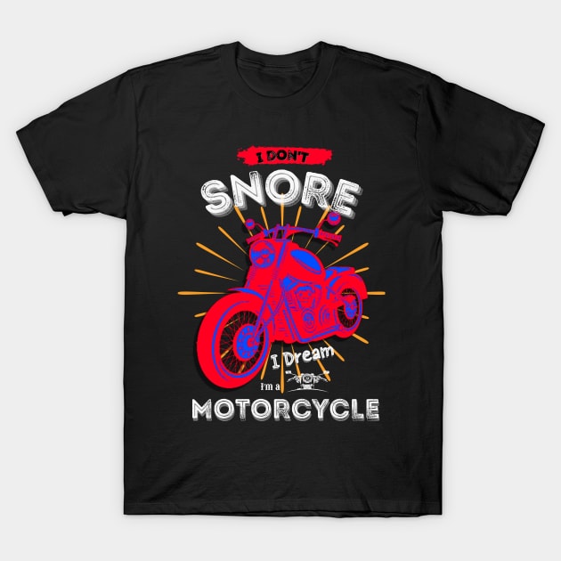 Motorcycle dream black T-Shirt by MaxiVision